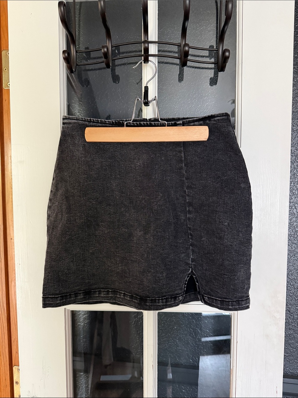 wild fable Black Mini Denim Skirt